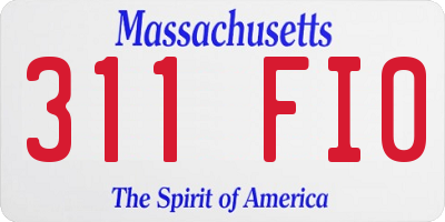 MA license plate 311FI0