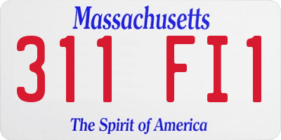 MA license plate 311FI1
