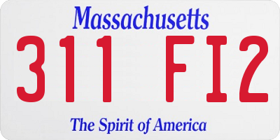 MA license plate 311FI2