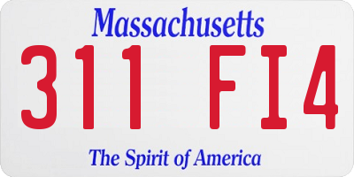 MA license plate 311FI4