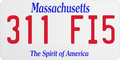 MA license plate 311FI5