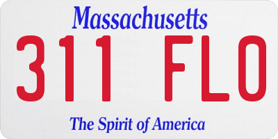 MA license plate 311FL0