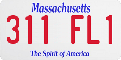 MA license plate 311FL1