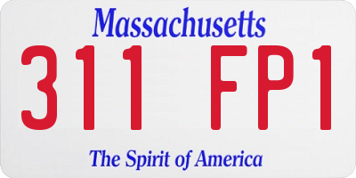 MA license plate 311FP1