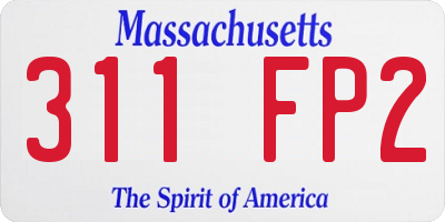MA license plate 311FP2