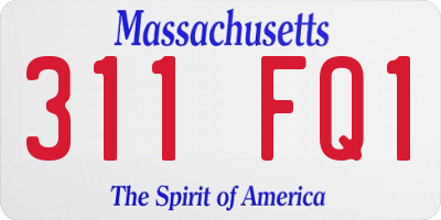 MA license plate 311FQ1