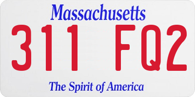 MA license plate 311FQ2