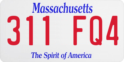 MA license plate 311FQ4