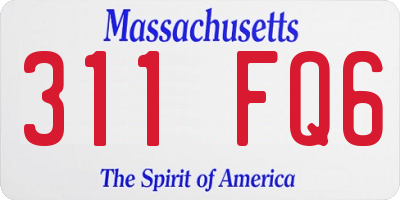 MA license plate 311FQ6