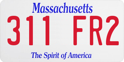 MA license plate 311FR2