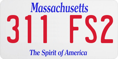 MA license plate 311FS2