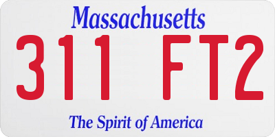 MA license plate 311FT2