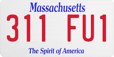 MA license plate 311FU1