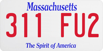 MA license plate 311FU2