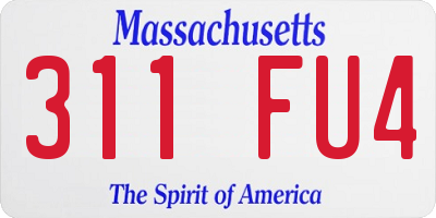 MA license plate 311FU4