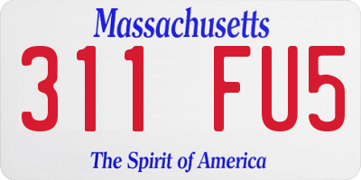 MA license plate 311FU5