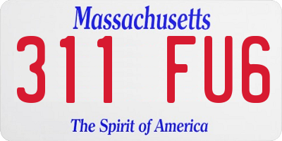 MA license plate 311FU6