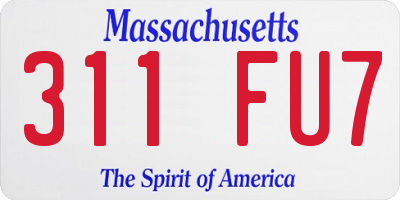 MA license plate 311FU7