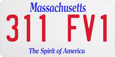 MA license plate 311FV1