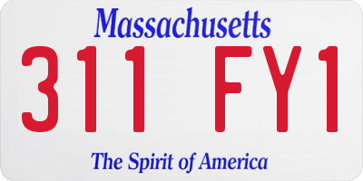 MA license plate 311FY1