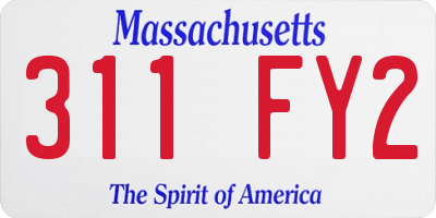 MA license plate 311FY2