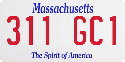 MA license plate 311GC1