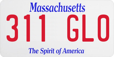 MA license plate 311GL0