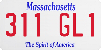 MA license plate 311GL1