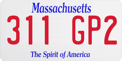 MA license plate 311GP2