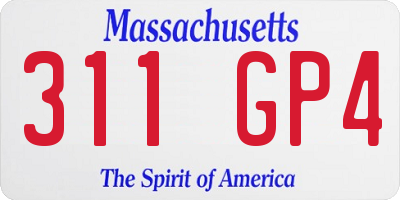 MA license plate 311GP4