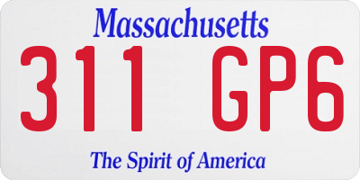 MA license plate 311GP6