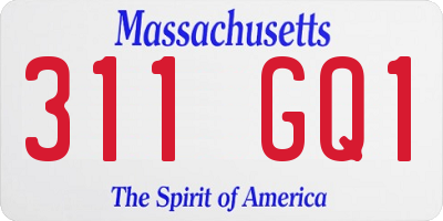 MA license plate 311GQ1