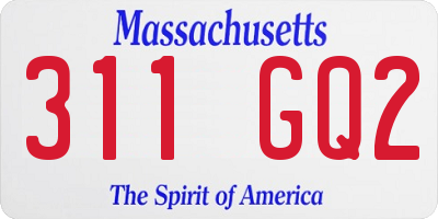 MA license plate 311GQ2