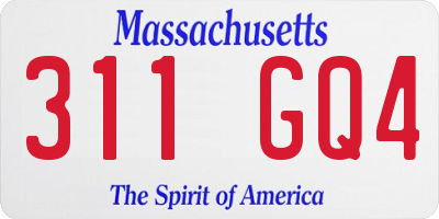 MA license plate 311GQ4