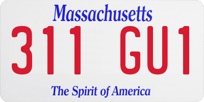 MA license plate 311GU1