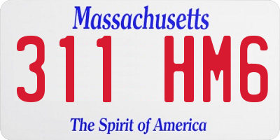 MA license plate 311HM6