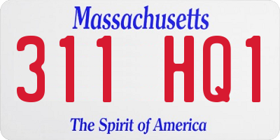 MA license plate 311HQ1