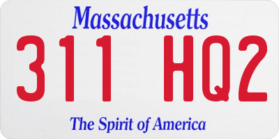 MA license plate 311HQ2