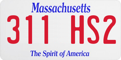 MA license plate 311HS2