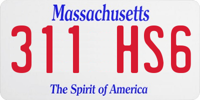 MA license plate 311HS6