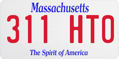 MA license plate 311HT0