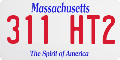 MA license plate 311HT2
