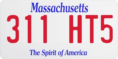 MA license plate 311HT5