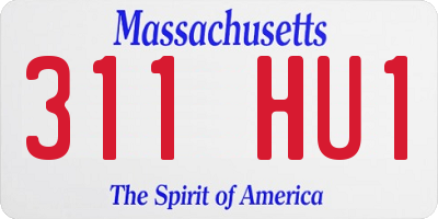 MA license plate 311HU1