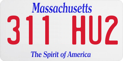 MA license plate 311HU2