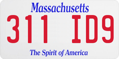 MA license plate 311ID9