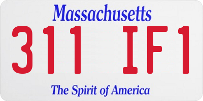 MA license plate 311IF1