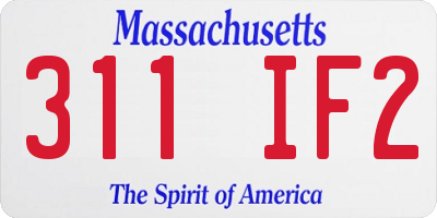 MA license plate 311IF2