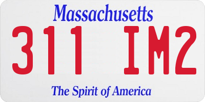 MA license plate 311IM2