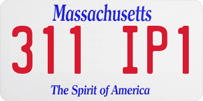 MA license plate 311IP1